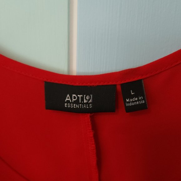NWOT APT 9 Essentials Red Sheer Tank Sz L - Picture 2 of 8